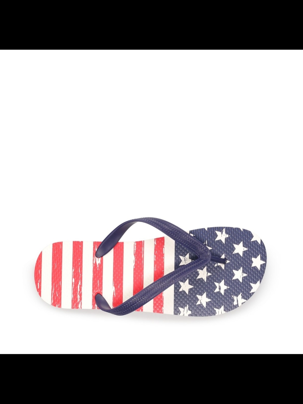 Sonoma Red, White & Navy Flag Print Flip Flops Mens 8/9
